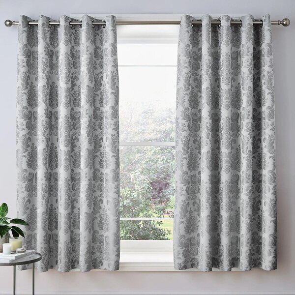Draperii gri 2 buc. din damasc 168x183 cm Damask Jacquard – Catherine Lansfield