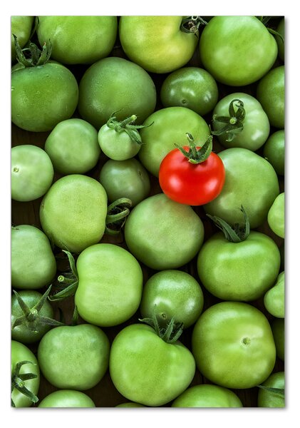Tablou pe pe sticlă tomate roșu