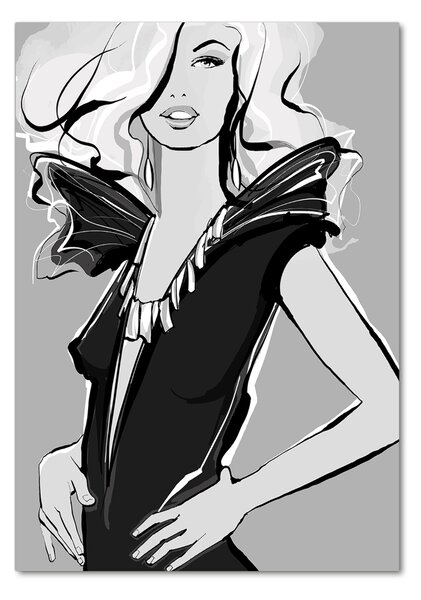 Tablou din Sticlă ilustrare de moda