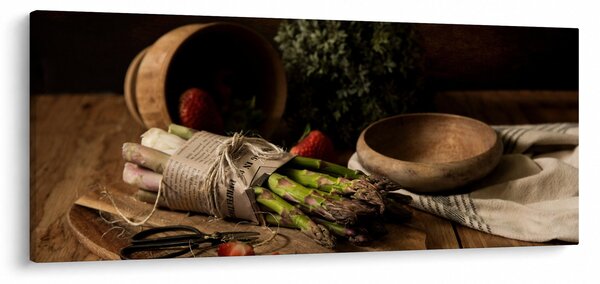 Tablou cu sparanghel pe masă (120x50 cm)