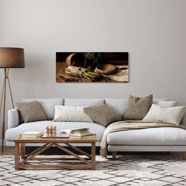 Tablou cu sparanghel pe masă (120x50 cm)