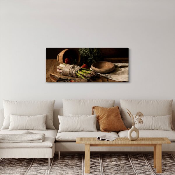 Tablou cu sparanghel pe masă (120x50 cm)