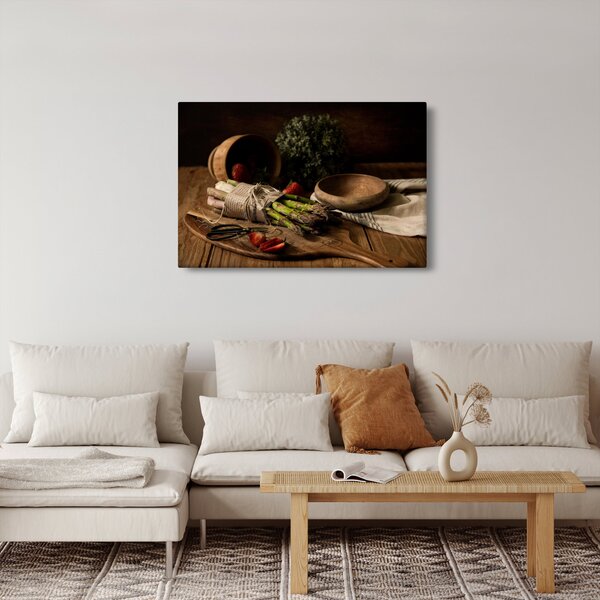 Tablou cu sparanghel pe masă (90x60 cm)