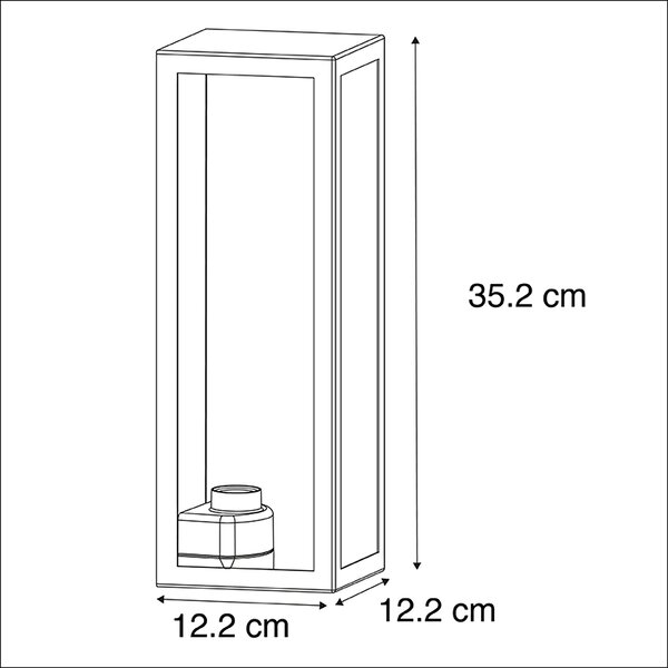 Lampa de perete inteligentă de exterior neagră cu sticlă incl. WiFi ST64 - Rotterdam Long
