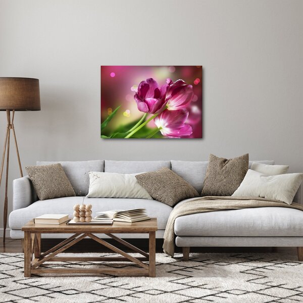 Tablou cu lalele roz (70x50 cm)