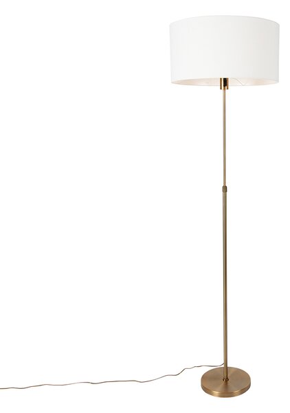 Lampa de podea reglabila bronz cu abajur alb 50 cm - Parte