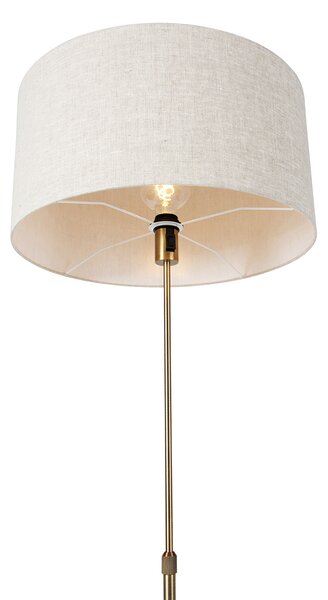 Lampă de podea reglabilă bronz cu abajur gri deschis 50 cm - Parte