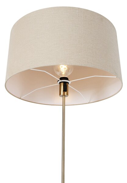 Lampă de podea reglabilă bronz cu abajur maro deschis 50 cm - Parte