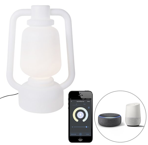 Smart vloerlamp wit 110 cm incl. Wifi G95 - Storm Extra Large
