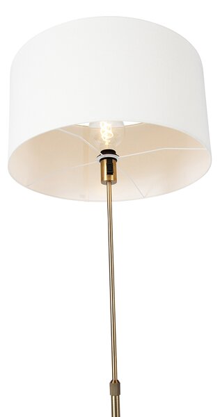 Lampă de podea reglabilă bronz cu abajur alb 50 cm - Parte