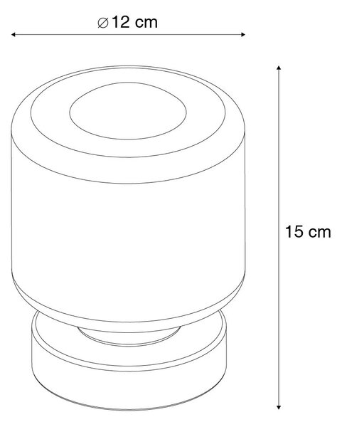 Lampa de masa gri inchis cu LED in 3 trepte reglabila cu atingere - Mirko