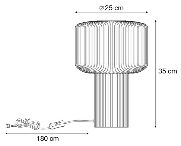 Lampă de masă de design din sticlă ambră - Andro