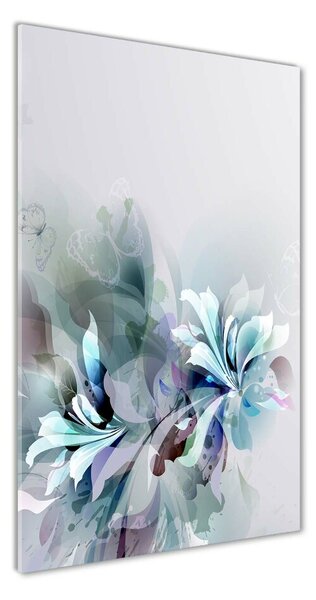 Tablou Printat Pe Sticlă flori abstracte