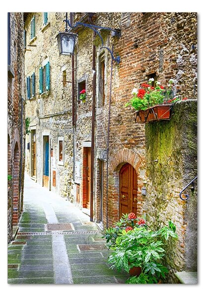 Tablou sticlă străzile italiene
