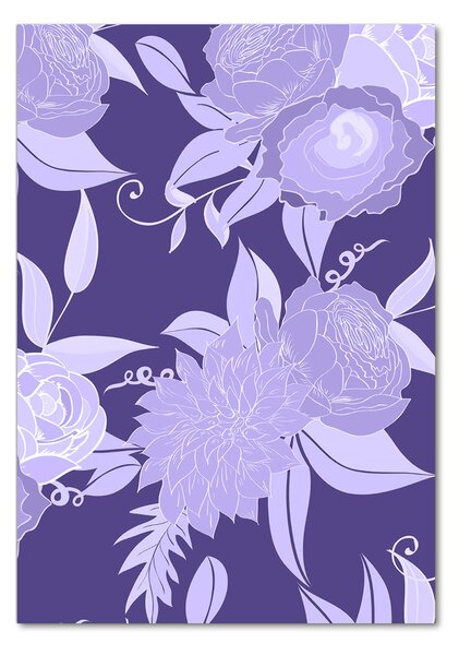 Tablou Printat Pe Sticlă model floral