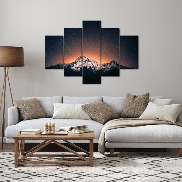 Tablou cu cerul nocturn și munți (150x105 cm)