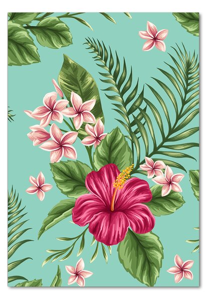 Imagine de sticlă flori Hawaii