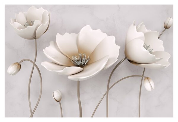 Tablou cu florile albe (90x60 cm)