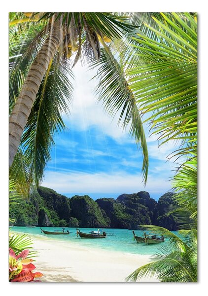 Tablou sticlă plaja tropicala