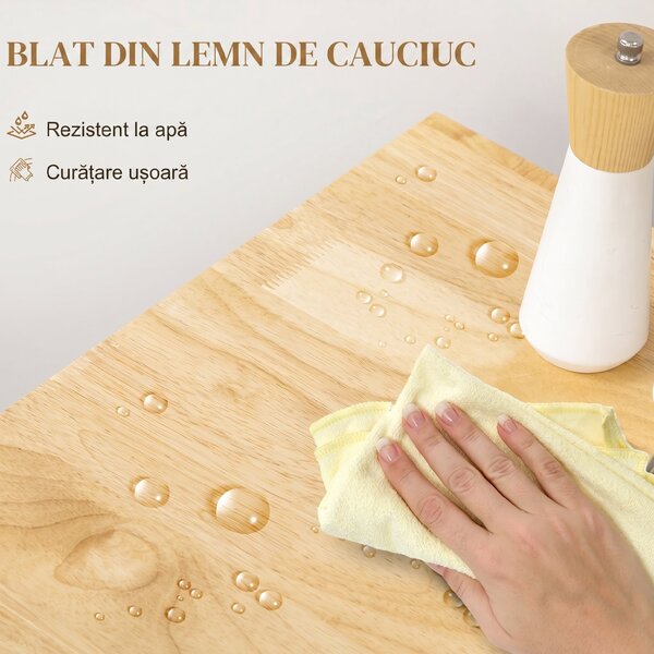 HOMCOM Cărucior Multifuncțional de Bucătărie cu Sertar, Roți, Suport pentru Condimente și Dulăpior, 109x40x89 cm, Gri | Aosom Romania