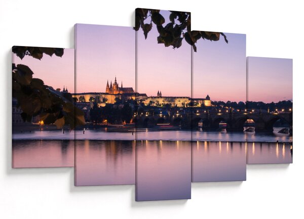 Tablou cu palatul din Praga și Vltava (150x105 cm)