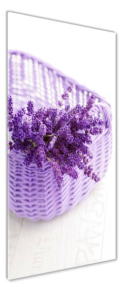 Tablou Printat Pe Sticlă Lavanda în coș