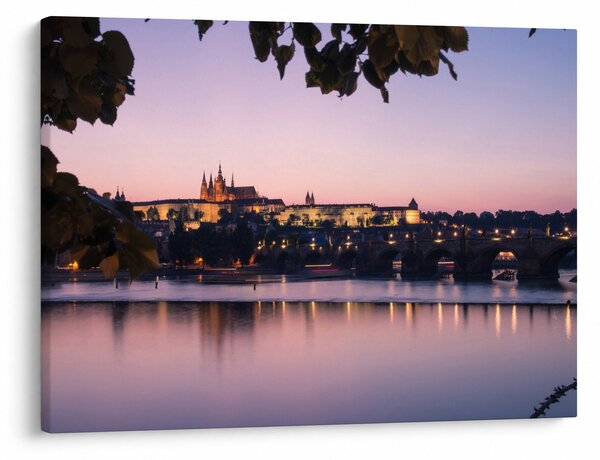 Tablou cu palatul din Praga și Vltava (70x50 cm)