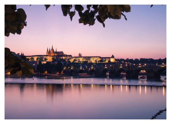 Tablou cu palatul din Praga și Vltava (70x50 cm)