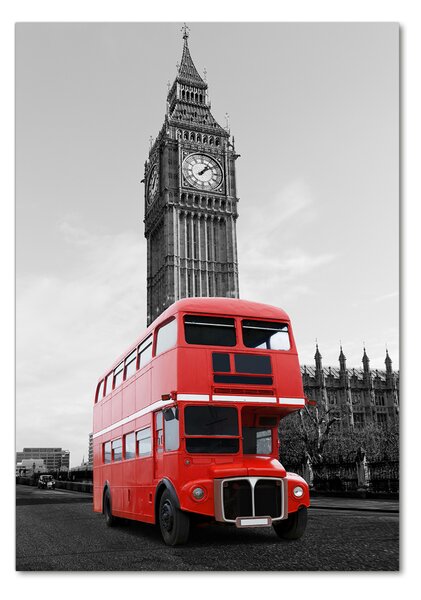 Tablou Printat Pe Sticlă Londra autobuz
