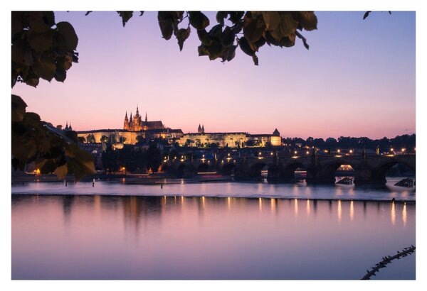 Tablou cu palatul din Praga și Vltava (90x60 cm)