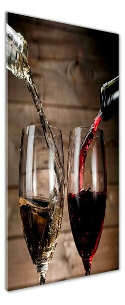 Tablou Printat Pe Sticlă Vin în pahare