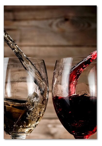 Tablou Printat Pe Sticlă Vin în pahare