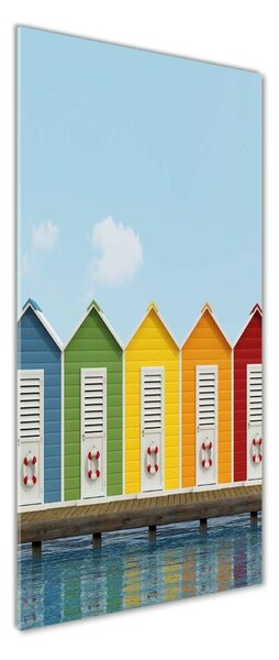 Tablou sticlă cabine de plajă