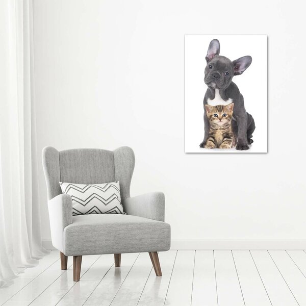 Tablou canvas Câine și pisică