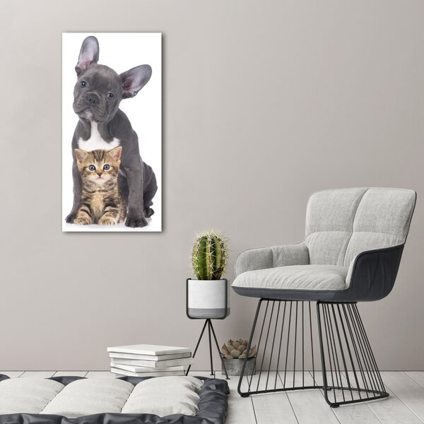 Tablou canvas Câine și pisică