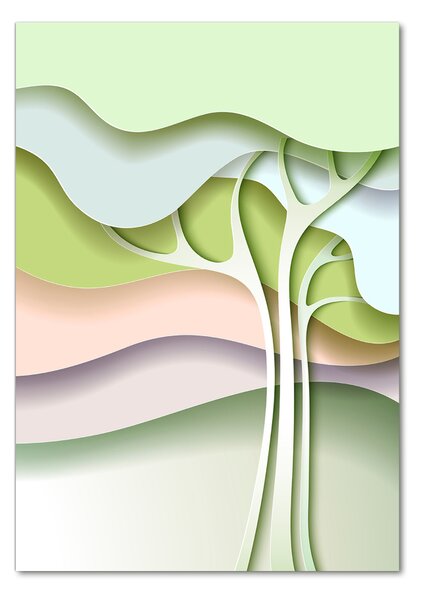 Tablou din Sticlă copac abstract