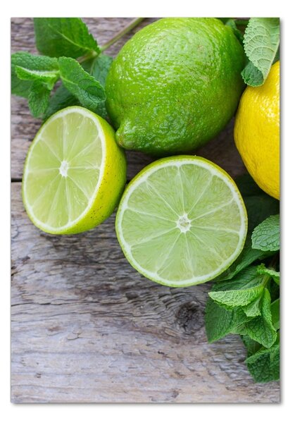 Tablou din Sticlă Lime si lamaie