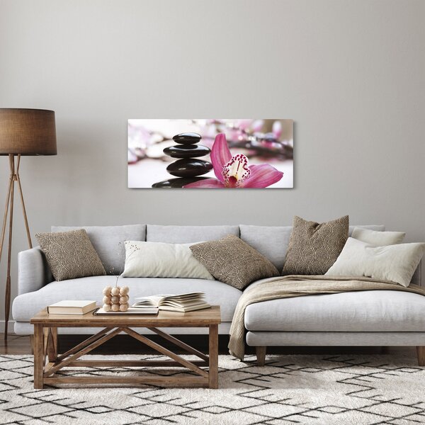 Tablou cupietre pentru masaj și orhidee (120x50 cm)