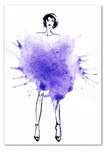 Tablou Printat Pe Sticlă ilustrare de moda