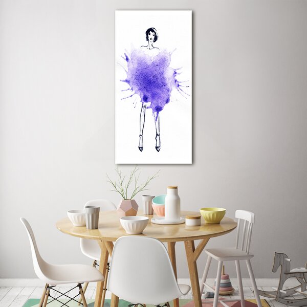 Tablou Printat Pe Sticlă ilustrare de moda