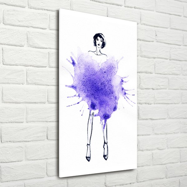 Tablou Printat Pe Sticlă ilustrare de moda