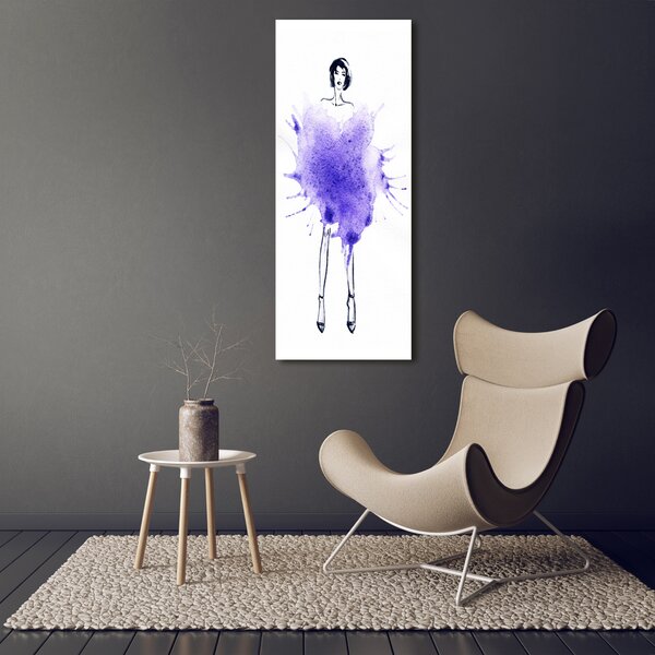 Tablou Printat Pe Sticlă ilustrare de moda