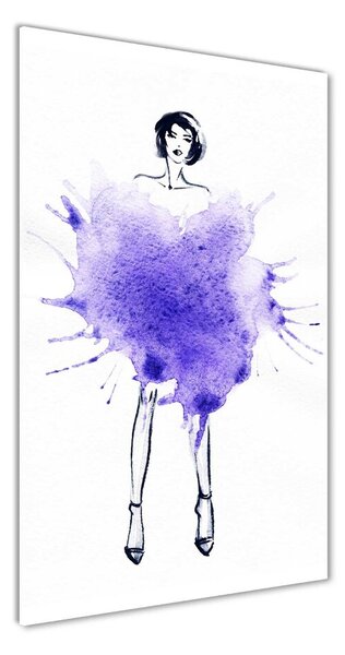 Tablou Printat Pe Sticlă ilustrare de moda