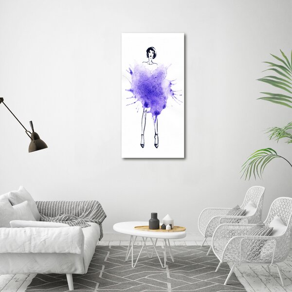 Tablou Printat Pe Sticlă ilustrare de moda