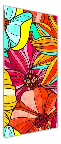 Tablou Printat Pe Sticlă flori colorate