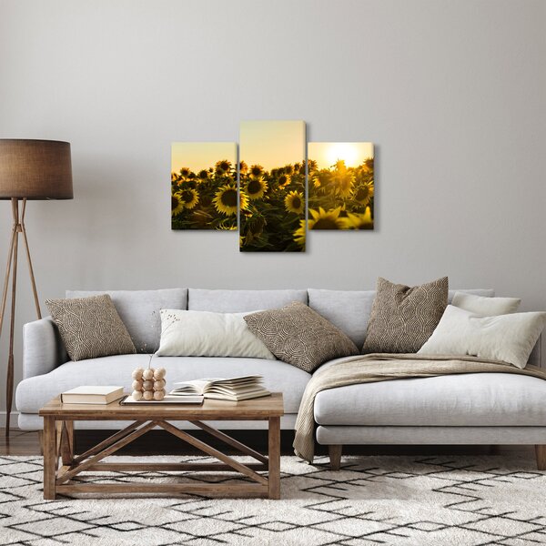 Tablou cu lan de floarea soarelui (90x60 cm)