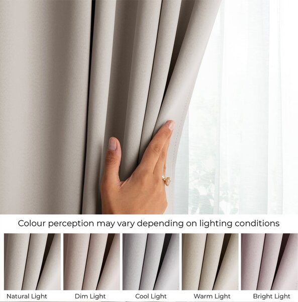Draperie bej dimout (semi-opacă) 140x175 cm Kierra – Restilo