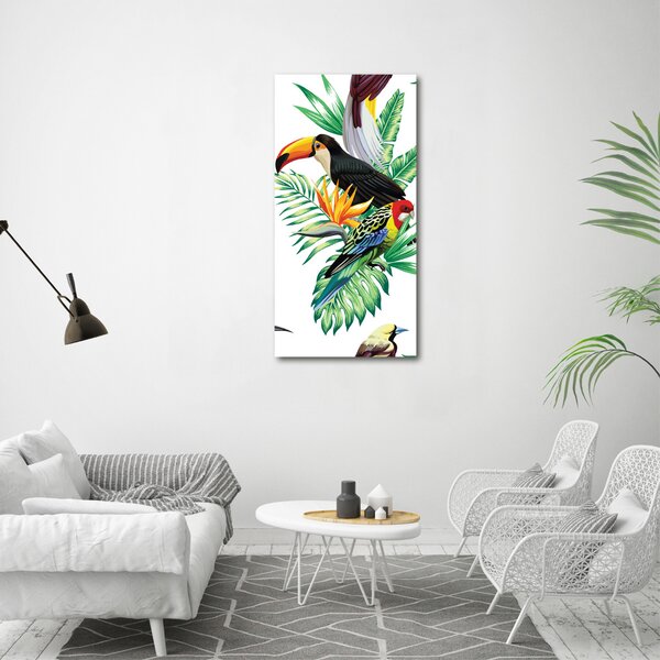 Tablou pe pânză canvas păsări tropicale