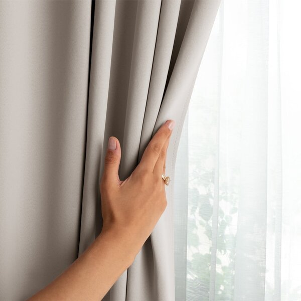 Draperie bej dimout (semi-opacă) 140x175 cm Kierra – Restilo