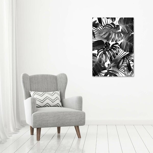 Tablou Printat Pe Sticlă frunze tropicale